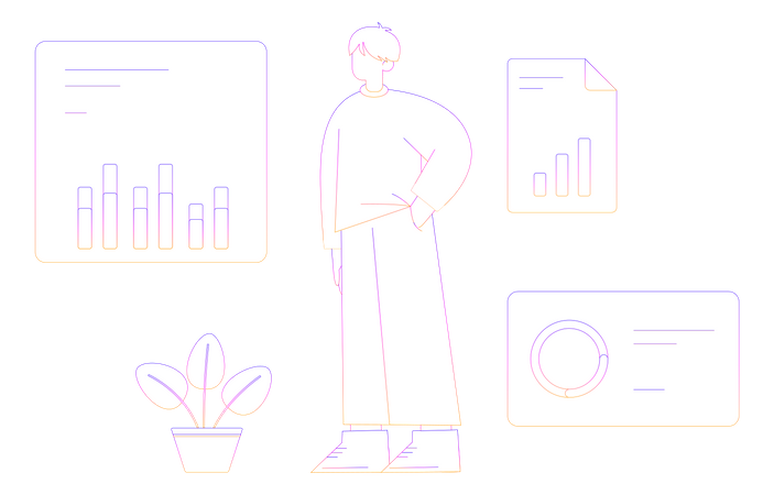 Wirtschaftsstatistik  Illustration