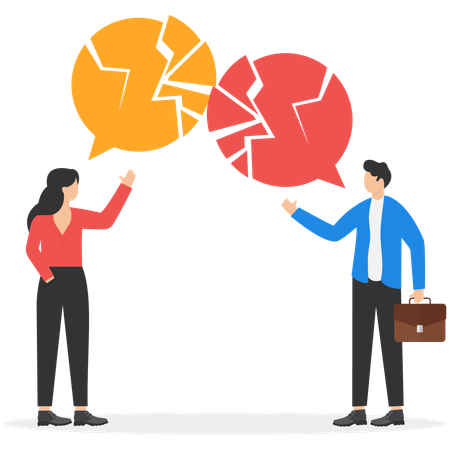Unterschiedliche Meinungen und Meinungsverschiedenheiten  Illustration