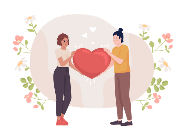 Unterstützende Beziehung  Illustration