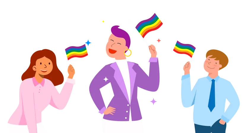 Unterstützung der LGBT-Community  Illustration