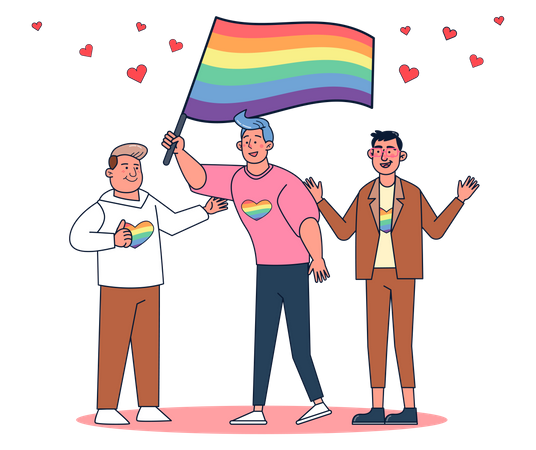 Unterstützung der LGBT-Community  Illustration