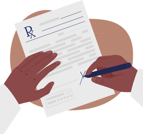 Unterzeichnung eines Geschäftsvertragsdokuments  Illustration