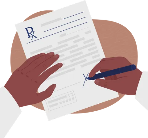 Unterzeichnung eines Geschäftsvertragsdokuments  Illustration