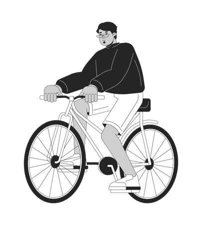 Uomo arabo in bicicletta  Illustration