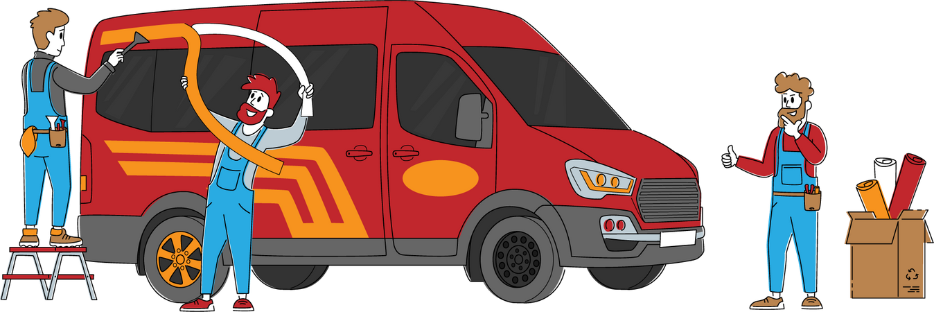 Upgrade and Modification Service for Transportation  イラスト