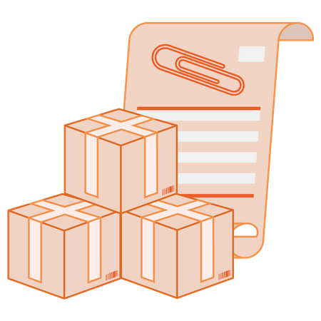 Delivery order file  Illustration