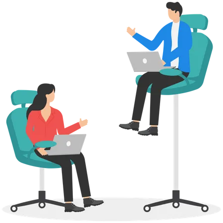Upper Class Male Sitting On Top Of Injustice Unfairness Symbol With Person Of Woman At The Bottom Gender Pay Gap Inequality Between Man And Woman Wage Income Issue About Gender Diversification イラスト