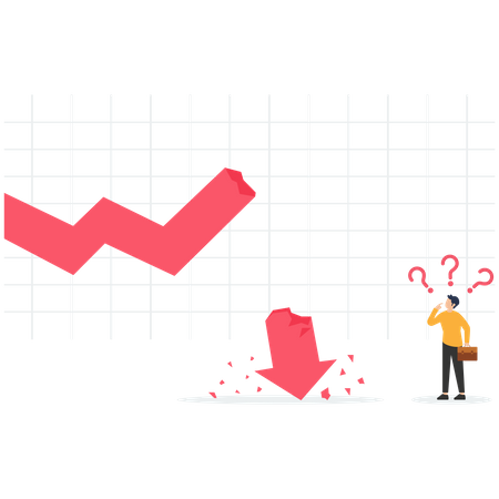 Ups and downs of stock market  Illustration