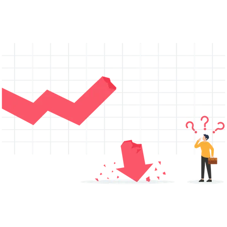 Ups and downs of stock market  Illustration