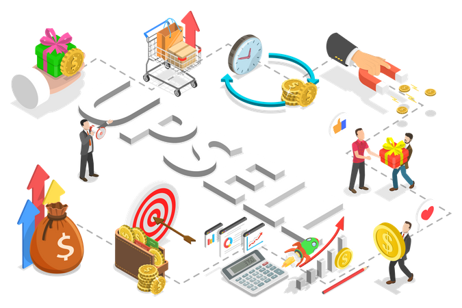 Upselling Sale Technique  Illustration