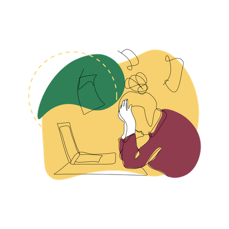 Upset girl  Illustration