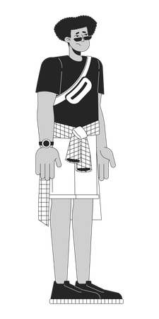 Upset hispanic man  Illustration