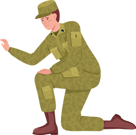 Upset man giving condolence  Illustration