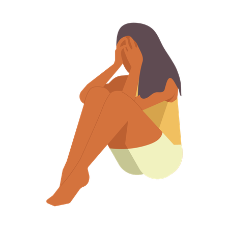 Upset woman  Illustration