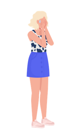 Upset woman  Illustration