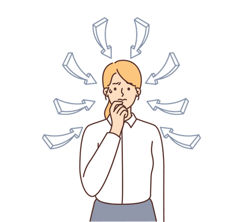 Upset woman  Illustration
