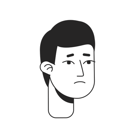 Upset young asian man  Illustration