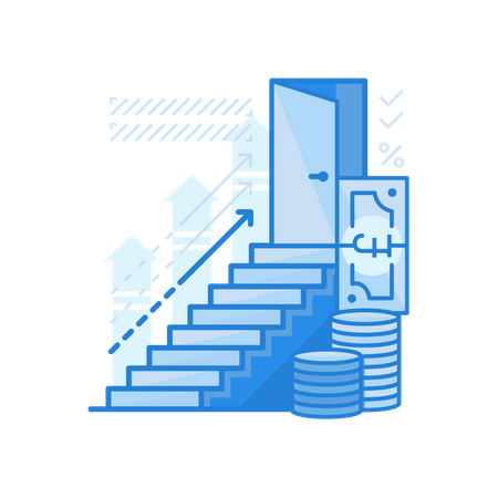 Upwards British Pound  Illustration