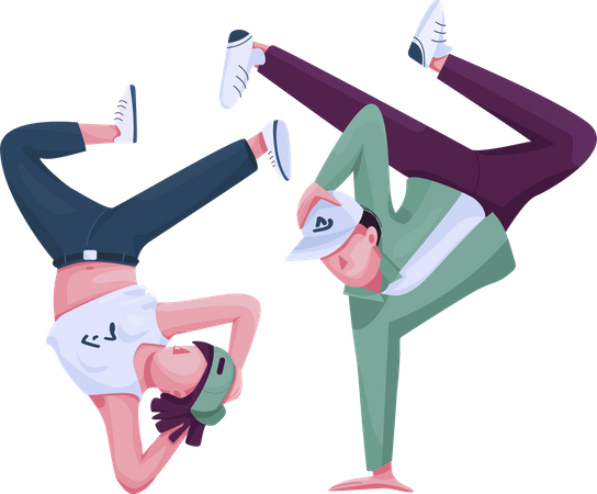 Urban dancers  Illustration