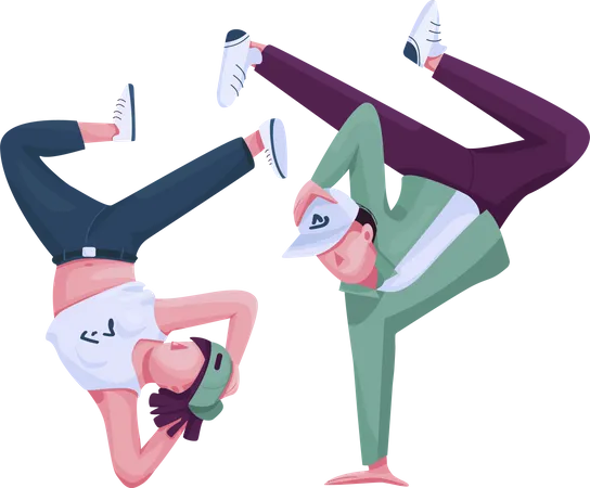 Urban dancers  Illustration