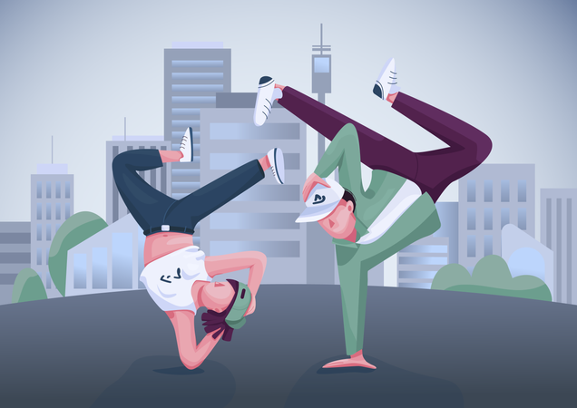 Urban dancers  Illustration