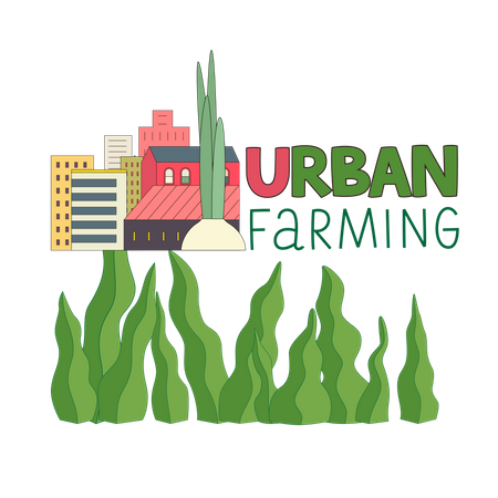 Urban farming Illustration