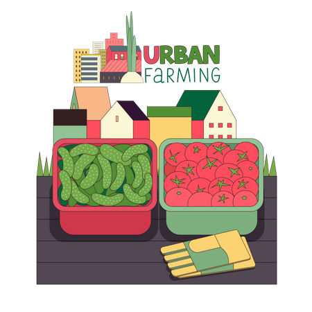 Urban farming  Illustration