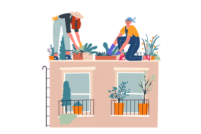 Urban Farming  Illustration