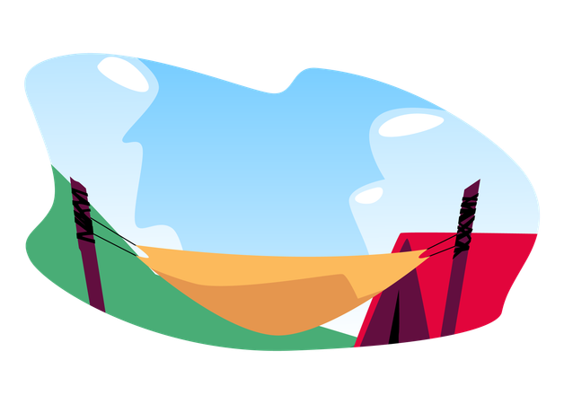 Urban hammock relaxation  Illustration