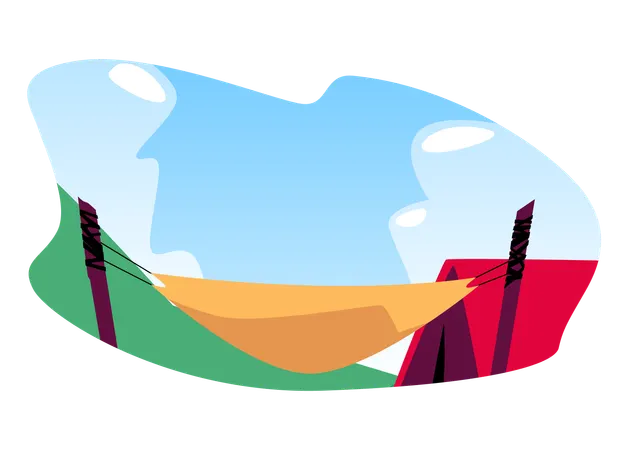 Urban hammock relaxation  Illustration
