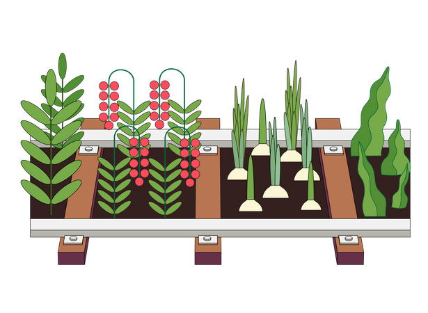 Urbane Landwirtschaft und Gartenbau  Illustration