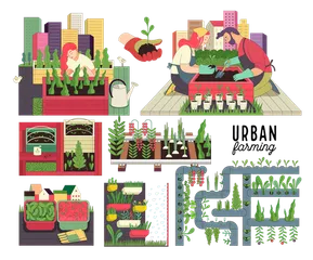 Landwirtschaftsmuster Illustrationspack