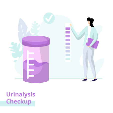 Urinalysis Checkup Illustration
