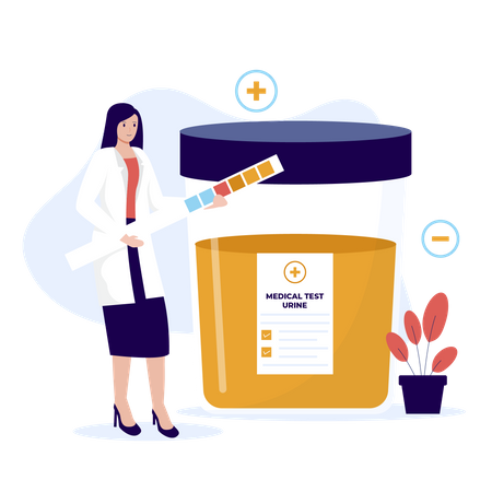 Urine test  Illustration