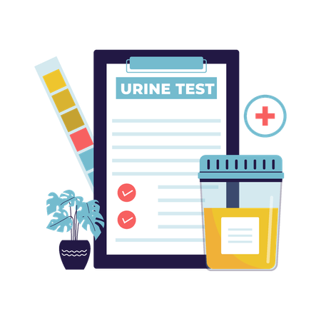 Urine test  Illustration