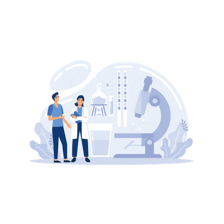 Urine Test in Clinical Laboratory  Illustration