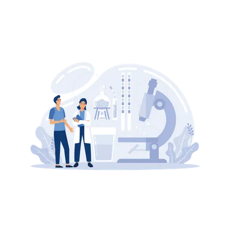 Urine Test in Clinical Laboratory  Illustration