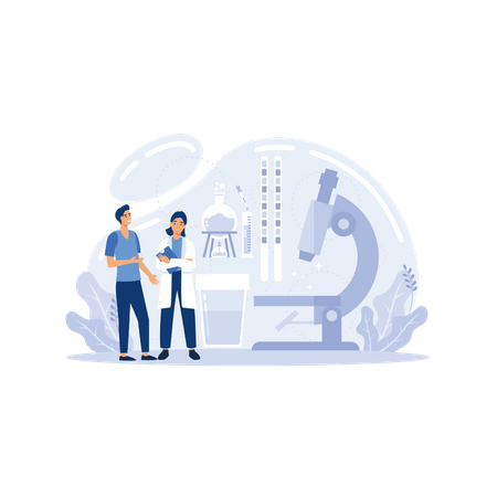 Urine Test in Clinical Laboratory  Illustration