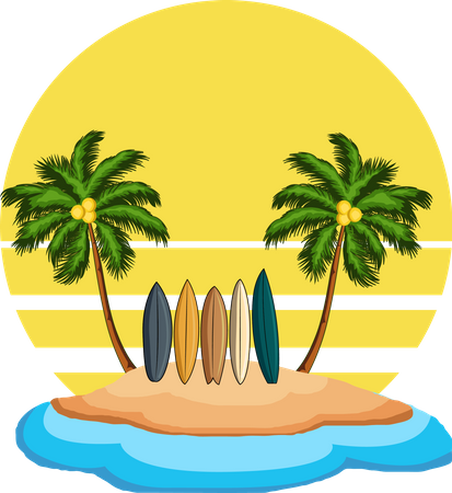 Urlaub strand  Illustration