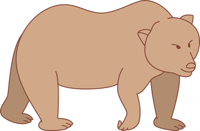 Urso ambulante  Ilustração