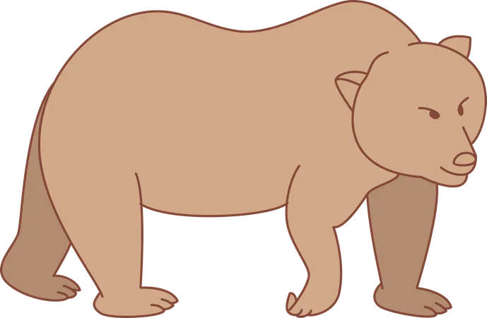 Urso ambulante  Ilustração