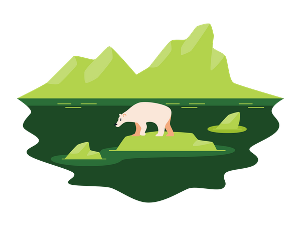 Urso ártico  Ilustração