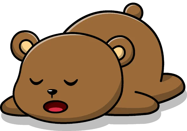Urso dormindo  Ilustração