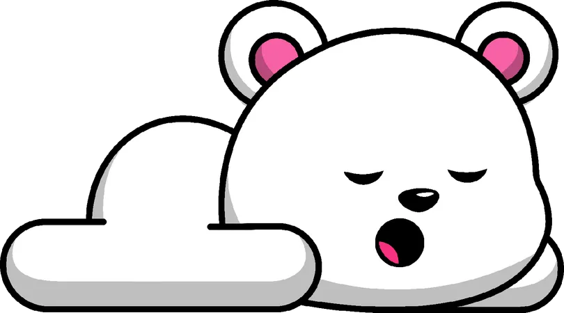 Urso polar dormindo  Ilustração