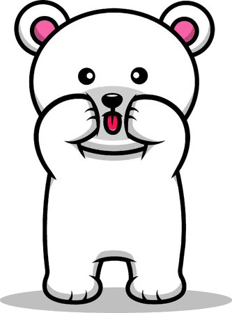 Urso polar irritante  Ilustração