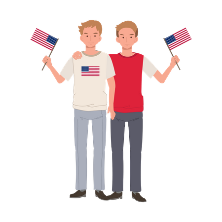 USA 4th july independence day  Illustration