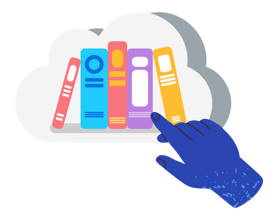 Usando la biblioteca en la nube  Ilustración