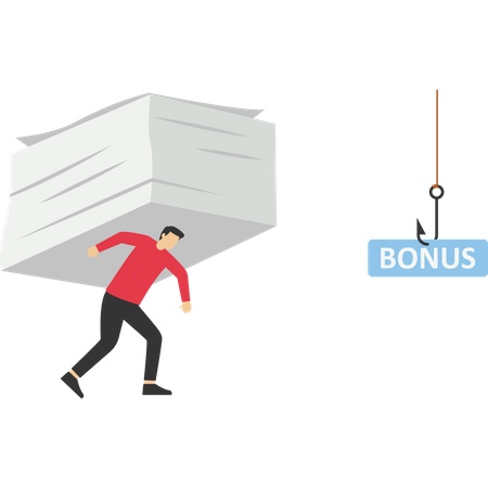 Use bonuses as bait to complete a lot of work  Illustration