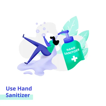 Use Hand Sanitizer  일러스트레이션