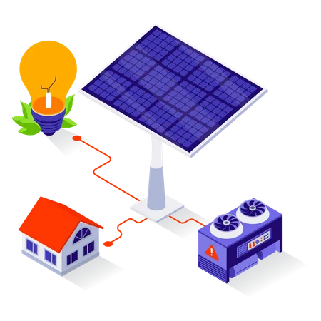 Use of solar energy  Illustration